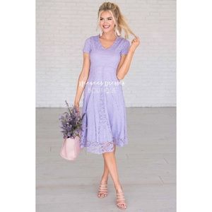 Neesee’s Dresses Lavender Emile Lace Dress Large